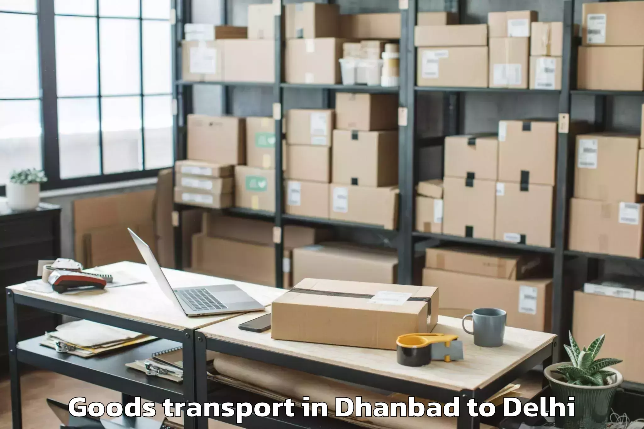 Quality Dhanbad to Vasant Square Mall Goods Transport